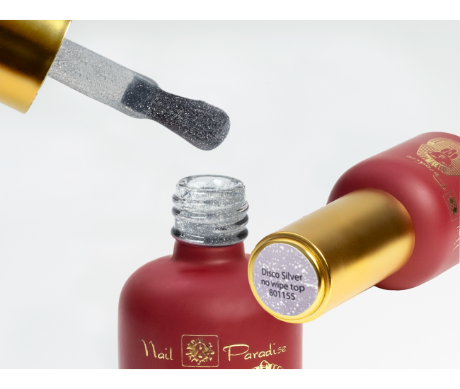 Top Coat - Disco Silver no wipe 10ml